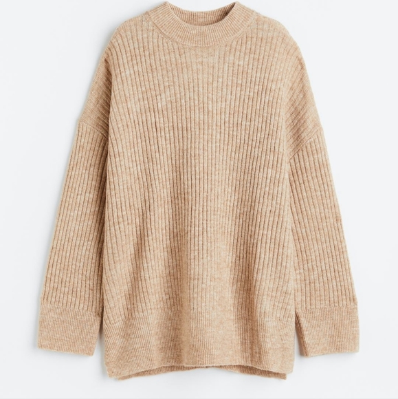 Rib knit sweater top tunic - Picture 3 of 4